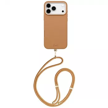UNIQ Coehl Mirelle apvalks iPhone 17 Pro Max ar magnētisko uzlādi, brūnā krāsā