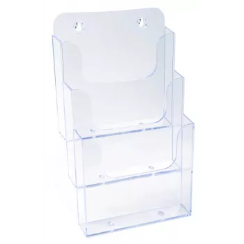 Exacompta A5 bukletu turētājs, 3 nodalījumi, polistirols, 154 x 181 x 280 mm (75158D)
