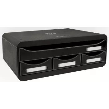 Exacompta TOOLBOX MINI 4 atvilktņu bloks A4, 355 x 270 x 134 mm, melns (319714D)