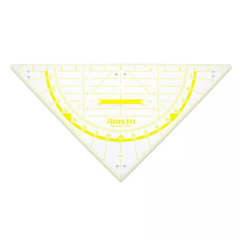 ARISTO Geodreieck 2 Set Square 80 cm Transparent Plexiglas