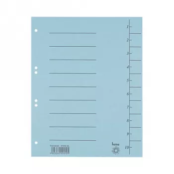 Bene 100 Trennblätter blau - A4 dokumentu starplikas, zilas, 100 loksnes