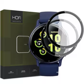HOFI Hybrid Pro+ 2-Pack Screen Protector for Garmin Vivoactive 5 - Black