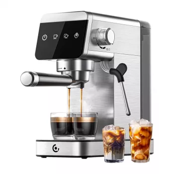 AMZCHEF CE-AZ-EM1501-SV Piston Coffee Maker (Sudrabains)