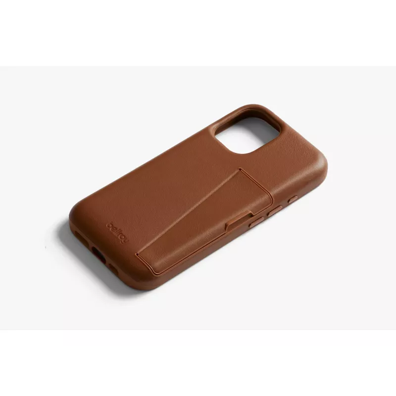 Bellroy Leather Card Case for iPhone 16 Plus, Brown
