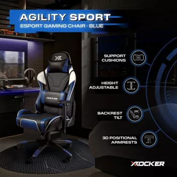 X Rocker Agility eSports Gaming Chair Blue/Black
