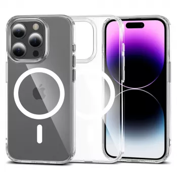 Tech-Proteckt Flexair Hybrid Macīgais MacSafe Macītis Apple iPhone 15 Pro Max, Caurspīdīgs