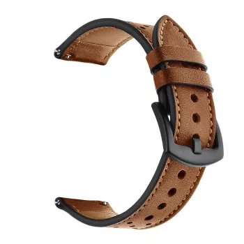 TECH-PROTECT Ādas Siksniņa Samsung Galaxy Watch 4 / 5 / 5 Pro (40 / 42 / 44 / 45 / 46 mm) Brūna
