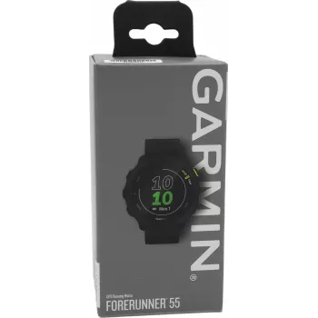 Garmin Forerunner 55 viedpulkstenis ar silikona siksniņu, 1.04 inch displejs, melns