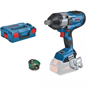 BOSCH Professional BITURBO GDS 18V-1050 HC Bezvadu Triecienuzgriežņu Atslēga, 3/4 inch Kvadrāts, 18V, Solo (Zils/Melns, Bluetooth, L-BOXX)