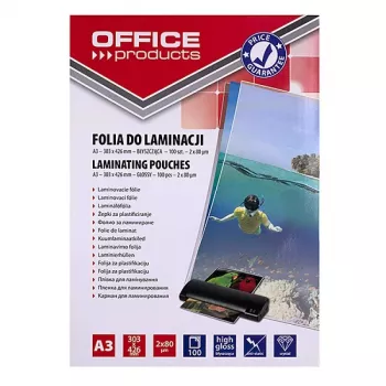 PBS CONNECT OFFICE PRODUCTS Laminating Film A3 2x80 Microns Glossy 100 Sheets Transparent