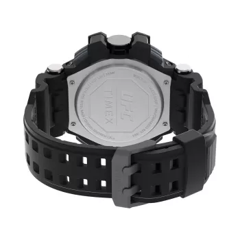 TIMEX vīriešu digitālais pulkstenis TW5M51800 53mm sveķu korpuss melna sveķu siksniņa pelēks ciparnīca INDIGLO naktsgaisma 100m ūdensizturība