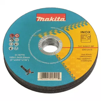 Makita D-18770-12 INOX griešanas disks bezvada leņķa slīpmašīnai 125mm x 1.2mm