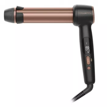 Rowenta CF4620E0 Twist Curl lokšķēres - keramikas pārklājums, jonu kondicionēšana, 27/32/38mm, LCD displejs, 86W, melna/varš