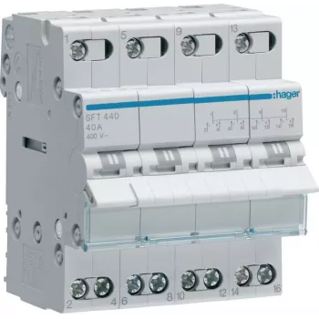 Hager SFT440 Modulārais pārslēdzējs I-0-II 4P 40A 400V AC