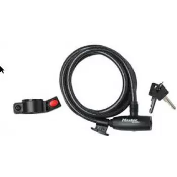Master Lock 8232EURDPRO Velosipēda troses slēdzene, 1.8 m, Melna