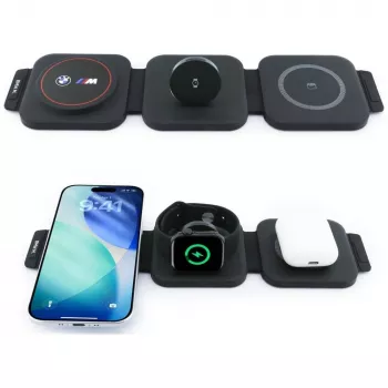 BMW M 3-in-1 Qi2 Wireless Charging Station 15W Red