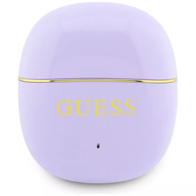 GUESS Glossy Gold Line Classic TWS Earbuds - Purple