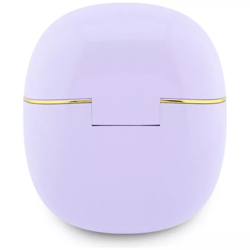 GUESS Glossy Gold Line Classic TWS Earbuds - Purple
