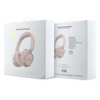 Guess Bluetooth Over-Ear Headphones ENCRectangle Metal Script Pink