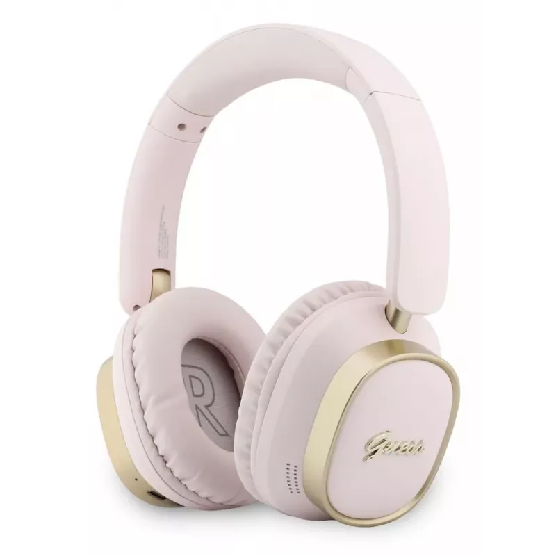 Guess Bluetooth Over-Ear Headphones ENCRectangle Metal Script Pink