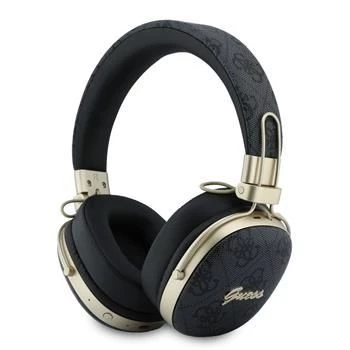 Guess Over-Ear Bluetooth austiņas ar ENC, Metal 4G Script Logo, Melnas