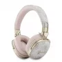 Guess Over-Ear Bluetooth Headphones ENC Metal 4G Script Logo Pink