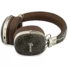 Guess GUE005462 Bluetooth austiņas ar ENC, metāla dizains, 4G Script Logo, brūnas