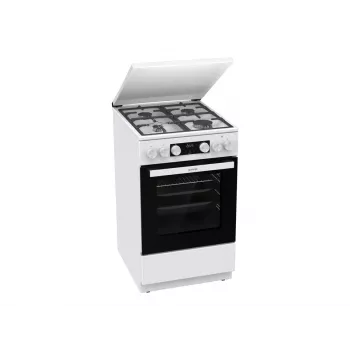 Gorenje GK5C42WF-B Brīvstāvoša Gāzes-Elektriskā Plīts, Balta, 50 cm, 70 L