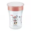 NUK Disney Mickey Mouse Magic Cup 230ml Red Training Cup ar 360° dzeršanas malu
