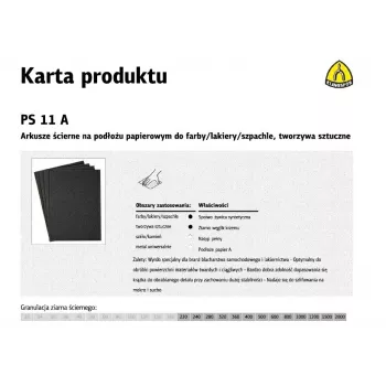 3M Klingspor PS 11 A Slīpēšanas papīrs mitrajai un sausajai slīpēšanai P1500, 50 loksnes