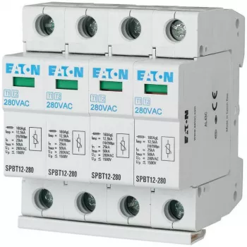 EATON SPBT12-280/4 Pārsprieguma aizsardzības ierīce 1.+2. tips 4-polu 12.5kA 1.5kV TN/TNS