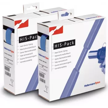 HellermannTyton HIS-PACK-19.1/9.5-PO-X-BU Termosarūkošā caurule Zila 19.1mm x 9.5mm x 5m Dispenser Box