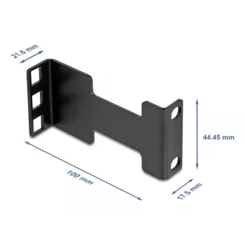Delock Server Rack Depth Extension Adapter Mounting Kit 1U Black