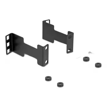Delock Server Rack Depth Extension Adapter Mounting Kit 1U Black