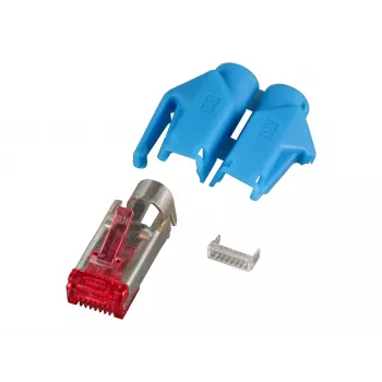 EFB RJ45 Hirose Connector STP, TM21 Blue, Cat.6, 100 Pieces