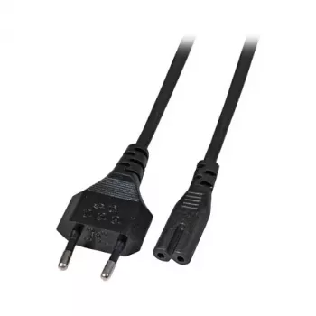 EFB Elektronik strāvas kabelis, Euro spraudnis uz C7 180 grādiem, 2 m, melns