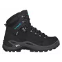 LOWA Renegade GTX Mid Ws Sieviešu pārgājienu zābaki - Melns/Tirkīzs