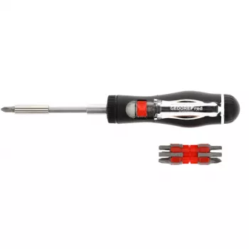 GEDORE Red Ratchet Skrūvgriezis 13in1, 1/4 collas (Melns/Sarkans, ar 13 Uzgaļiem)