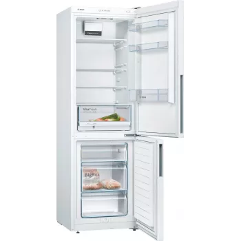 Bosch KGV362WEAS Ledusskapis ar saldētavu, balts, 308 L neto tilpums, energoklase E