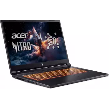 Acer Nitro V 17 AI spēļu klēpjdators - AMD Ryzen AI 5 240, 17,3 collu FHD 144Hz, 16GB DDR5, 512GB SSD, GeForce RTX 5060, Windows 11 Home, Obsidian Black