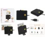 iLike 4-in-1 USB Smart Card Reader ar SIM, SD un Micro SD atbalstu, CAC lasītājs ID kartēm, banku kartēm, eID un atmiņas kartēm Melns