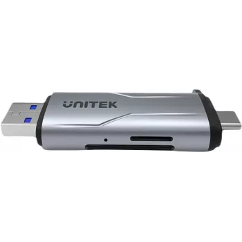 UNITEK SD/microSD Card Reader USB-A 5Gbps/USB-C Space Grey