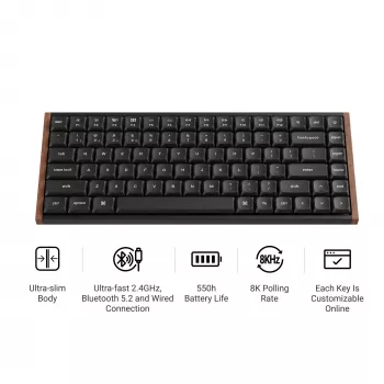 Keychron K3U-Q3Z 75% Milk POM Brown Switch 8K Mechanical Keyboard