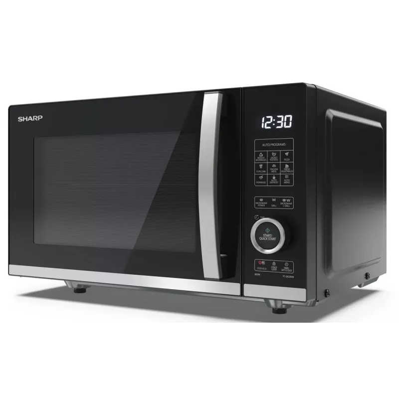 Sharp YC-QG204AE-B Kombinētā mikroviļņu krāsns ar grilu, 20L, 800W, Melna