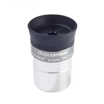 Celestron Omni 6 mm Plössl okulārs - 1.25 inch pilnībā daudzkārtēji pārklāts - Melns/Sudrabs
