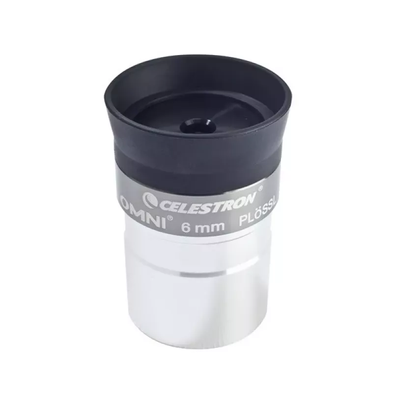 Celestron Omni 6 mm Plössl okulārs - 1.25 inch pilnībā daudzkārtēji pārklāts - Melns/Sudrabs