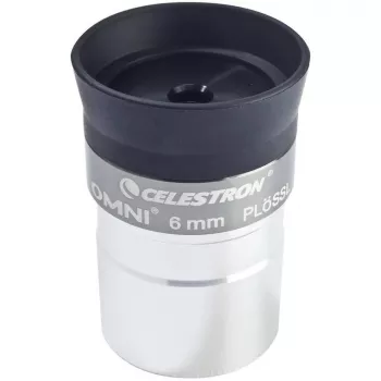 Celestron Omni 6 mm Plössl okulārs - 1.25 inch pilnībā daudzkārtēji pārklāts - Melns/Sudrabs