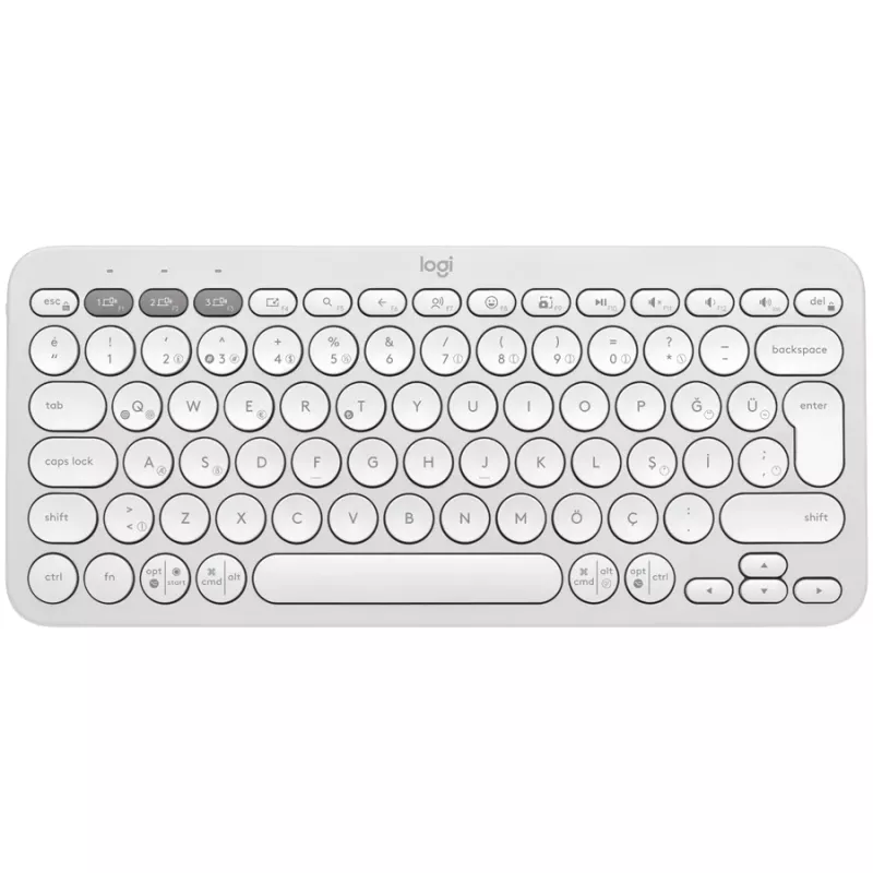 Logitech Pebble Keys 2 K380s bezvadu tastatūra, Tonal White