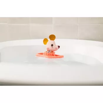 Lilliputiens Bath Toy Boat with Nina the Mouse Plush 6m+