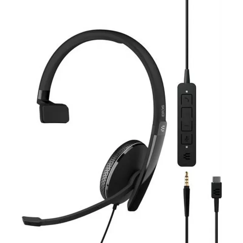Sennheiser ADAPT 100 Wired On-Ear Headset with Noise-Cancelling Microphone, USB-A, Black